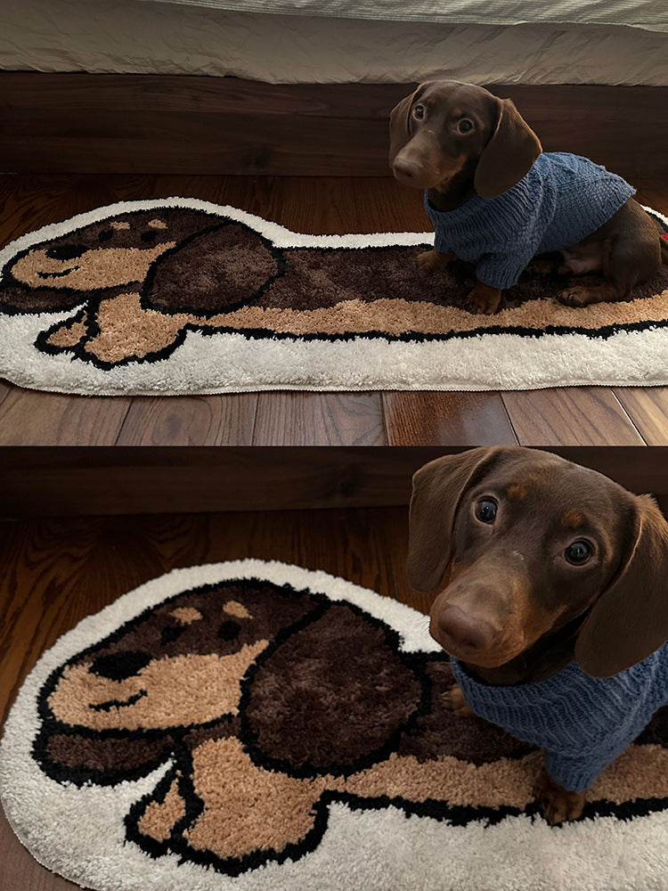 Pet Love Underfoot Dachshund Dog Rug