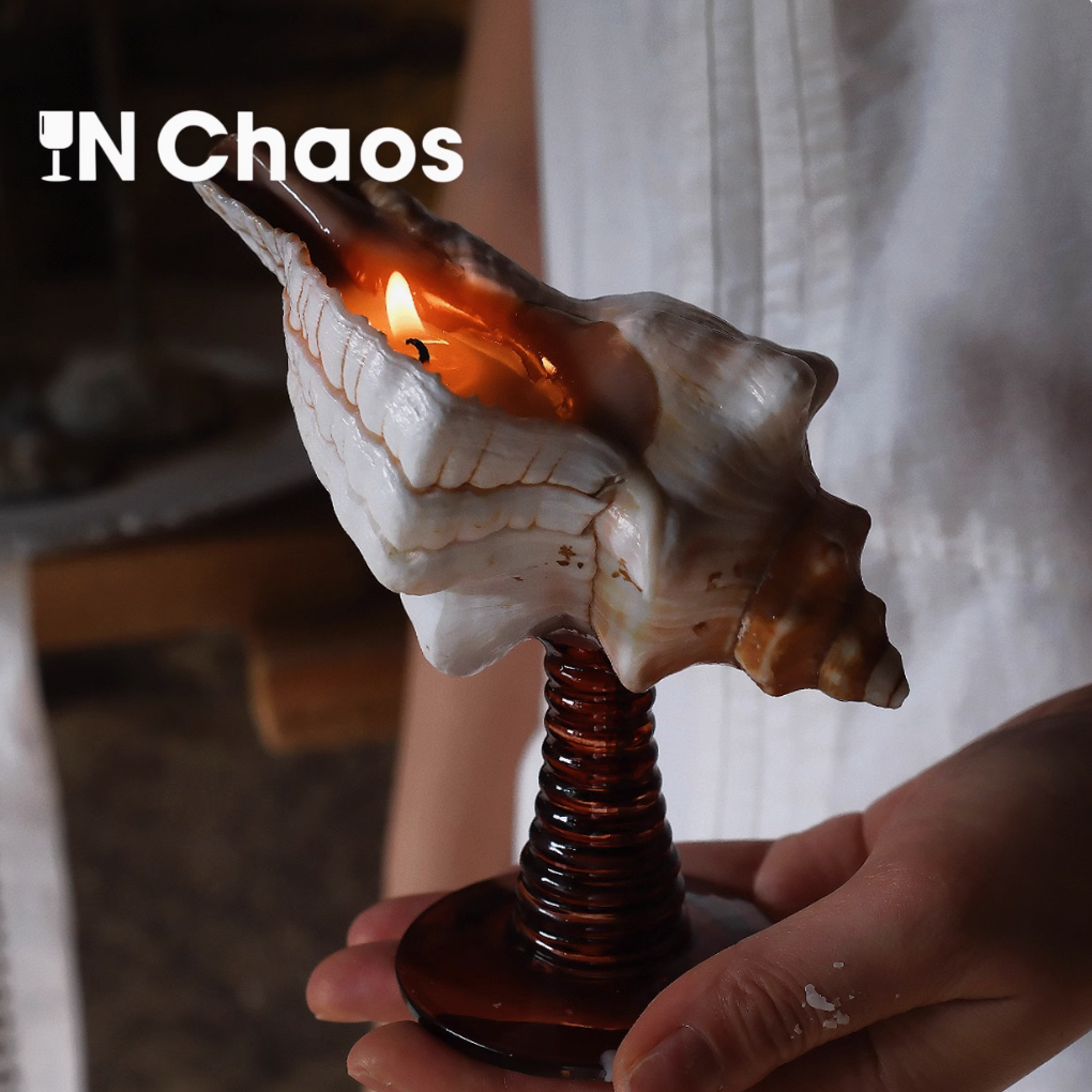 IN Chaos Handcrafted Masterpiece Shell Candle Reusable Lifestyle