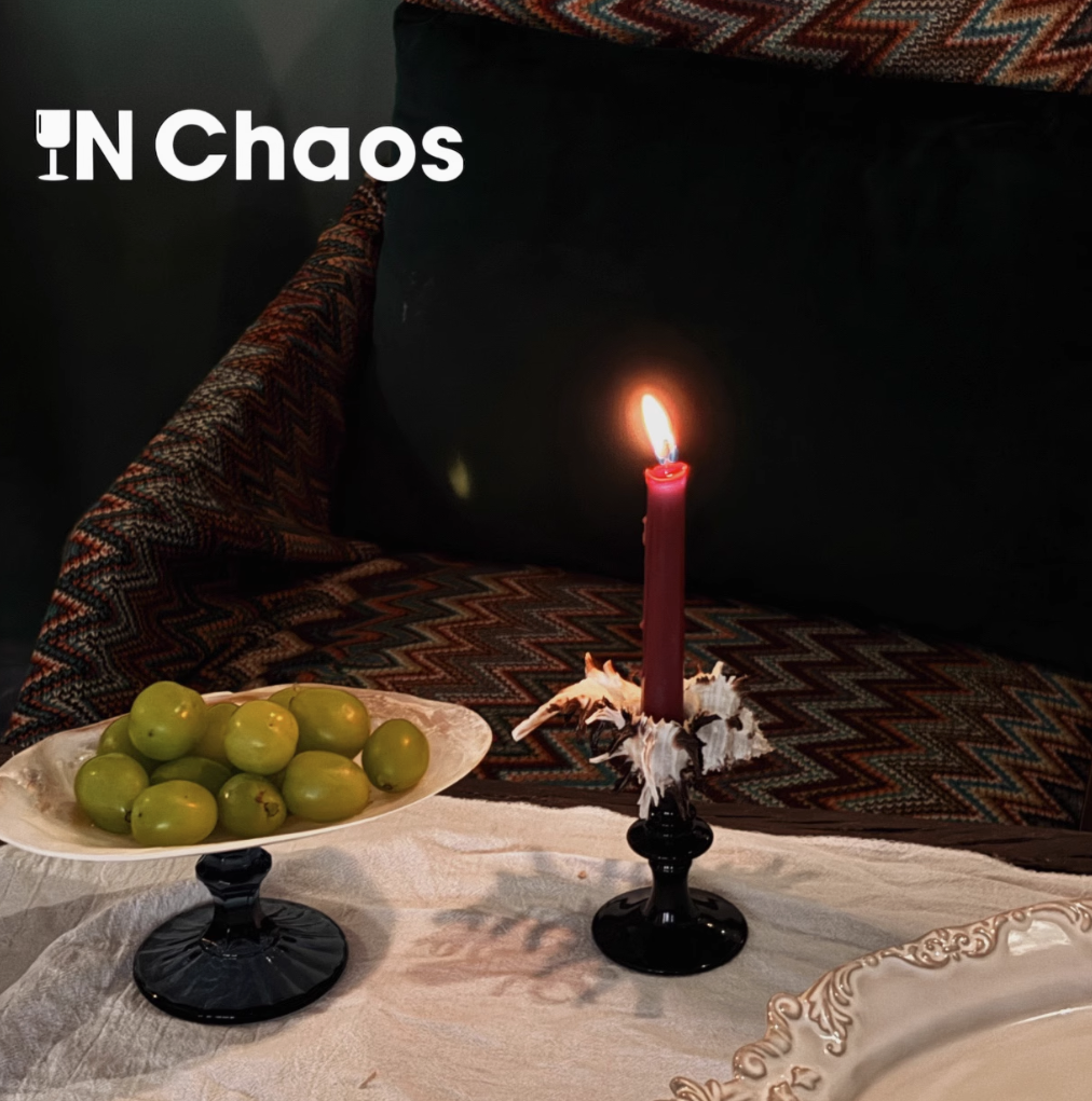 IN Chaos Handcrafted  Retro Black Branched murex Candle Holder Decorate Lifestyle