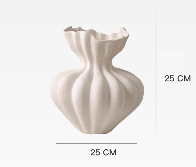 TEXDREAM Designer White Ceramic Vases for Modern Living