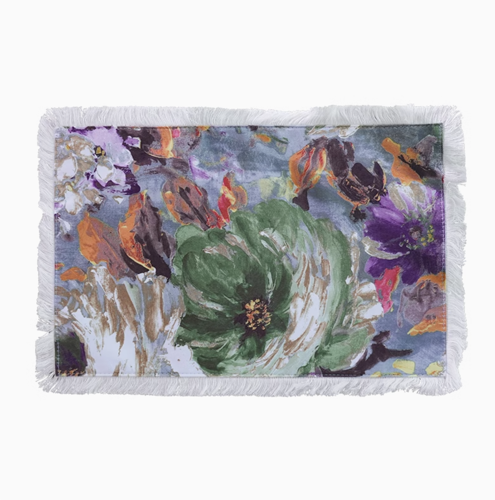 Franchthi Tassel Waterproof Placemats Set for 4