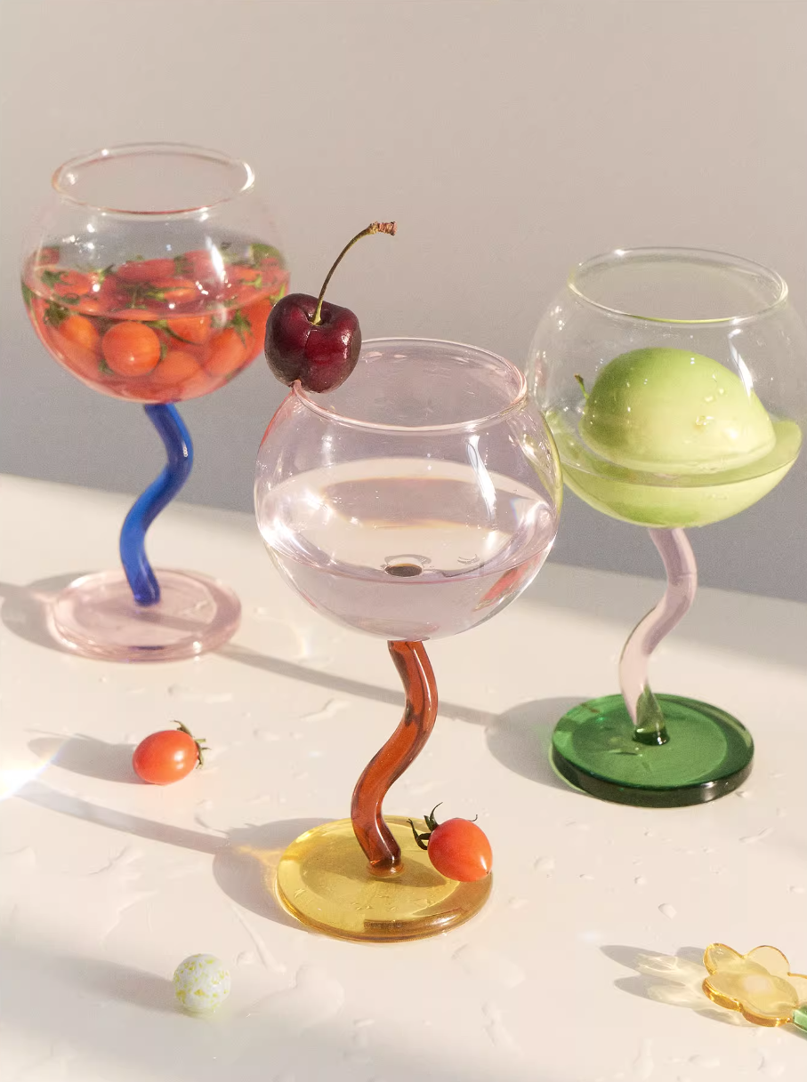 SOREMO Colorful Bubble Glass Goblet