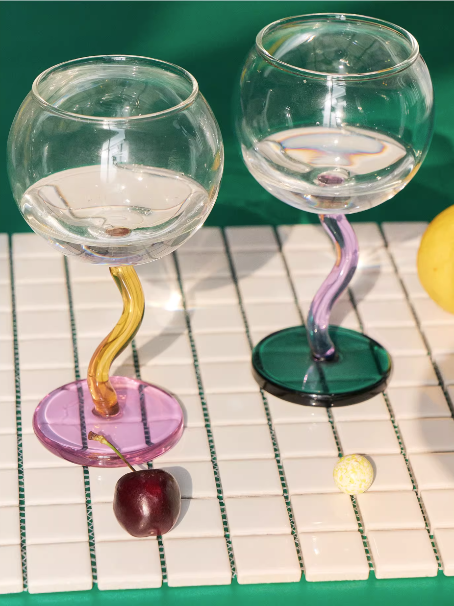 SOREMO Colorful Bubble Glass Goblet