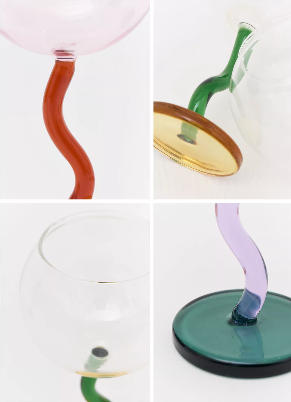 SOREMO Colorful Bubble Glass Goblet