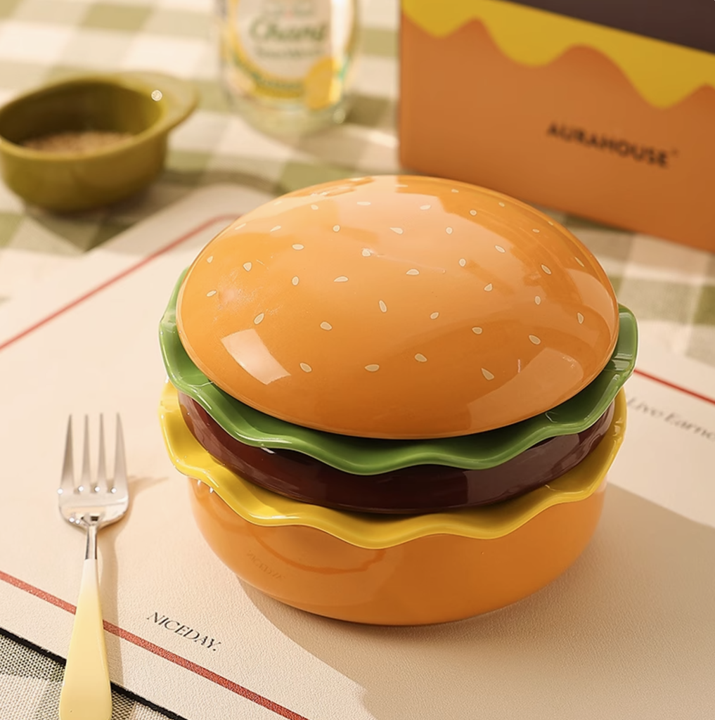 Burger-Inspired Ceramic Tableware Set