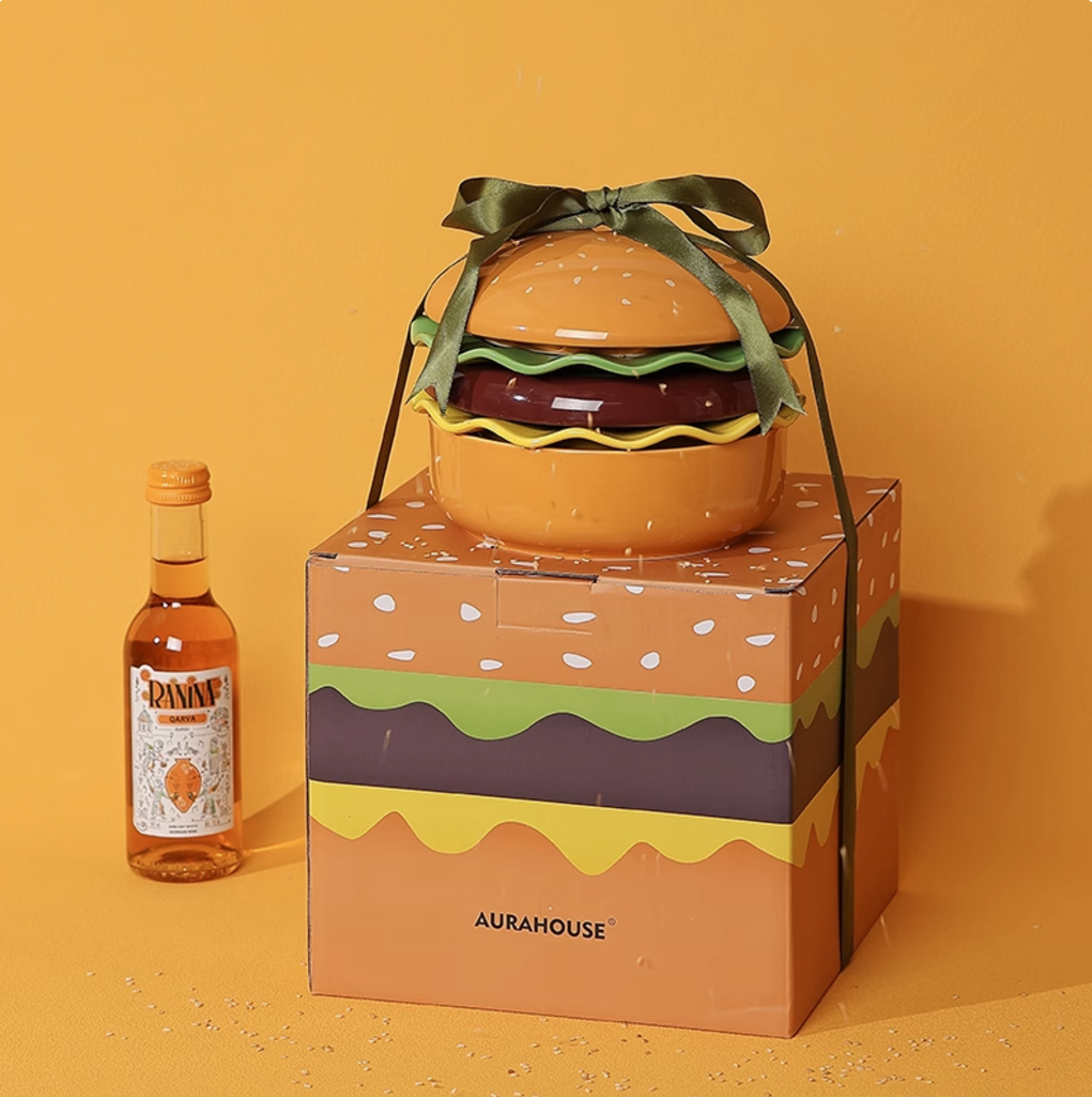 Burger-Inspired Ceramic Tableware Set