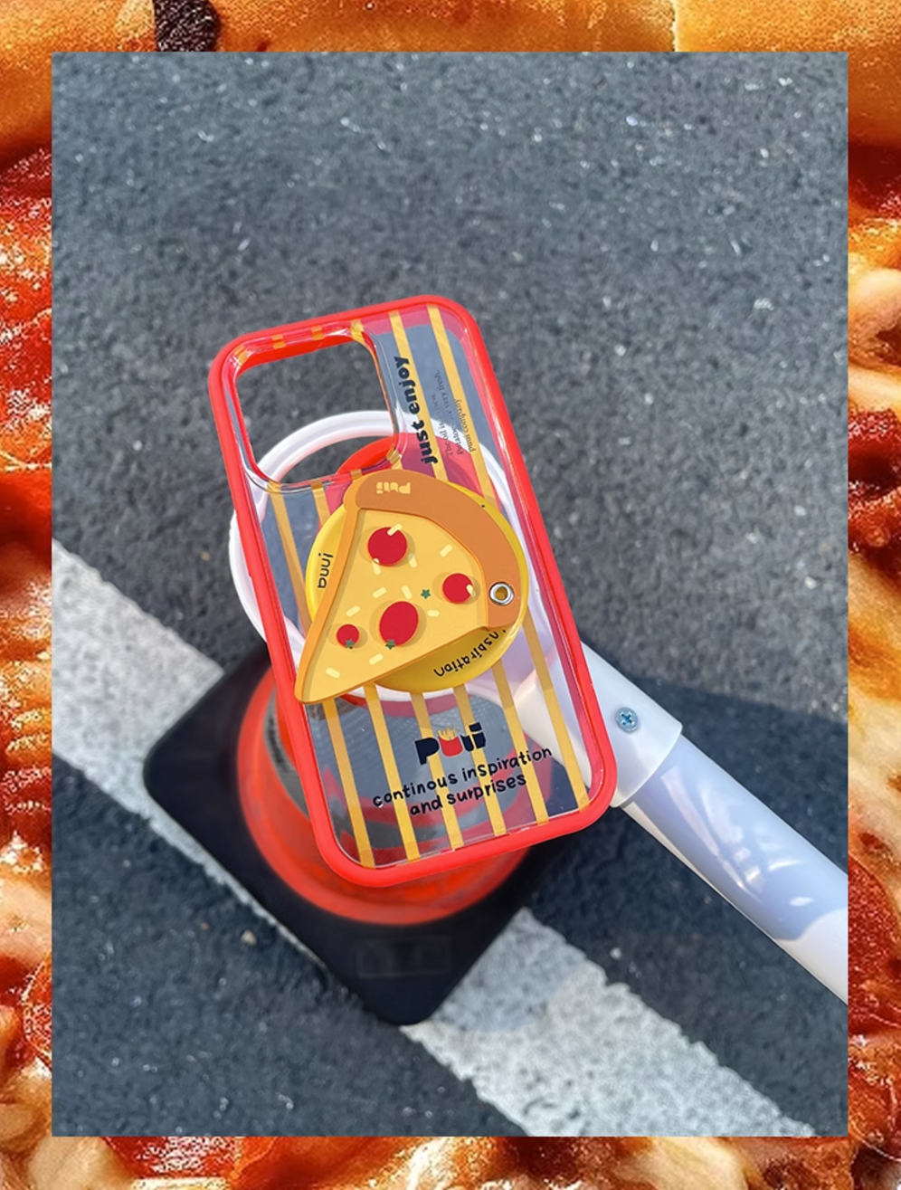 Puui Original Design Pizza Iphone Case With Mirror Magsafe