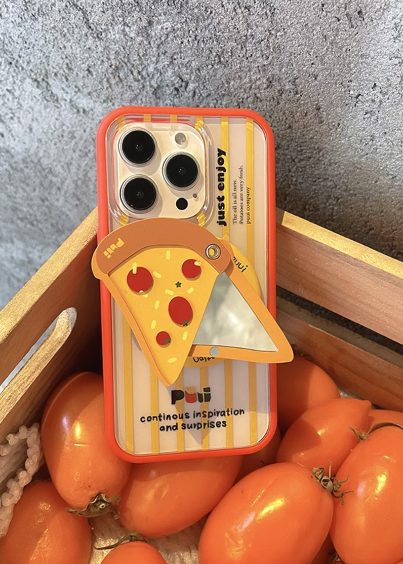 Puui Original Design Pizza Iphone Case With Mirror Magsafe