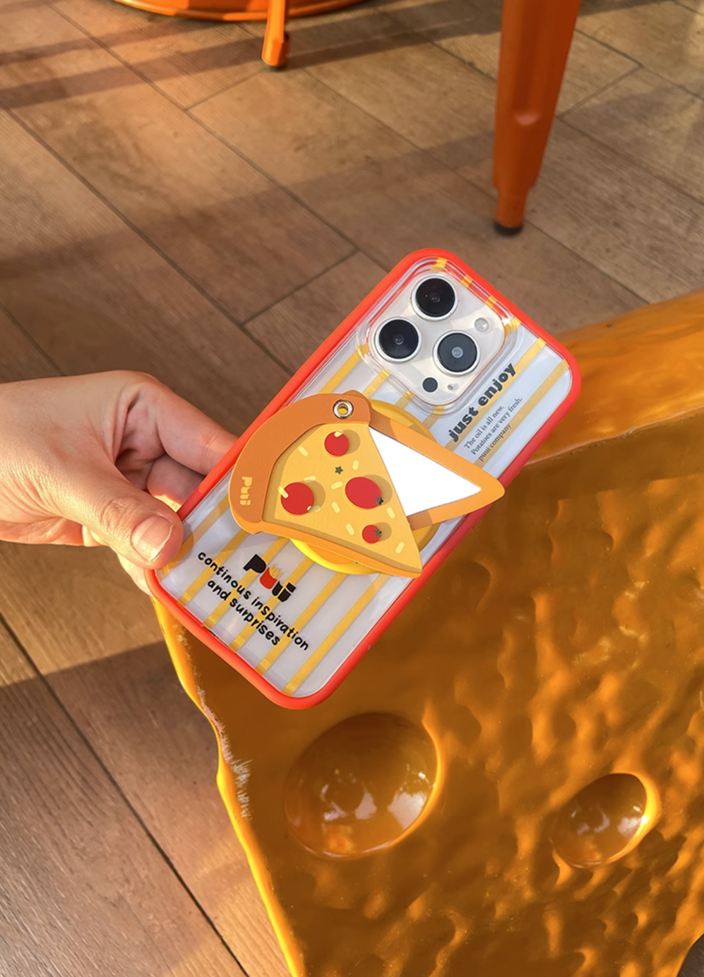 Puui Original Design Pizza Iphone Case With Mirror Magsafe