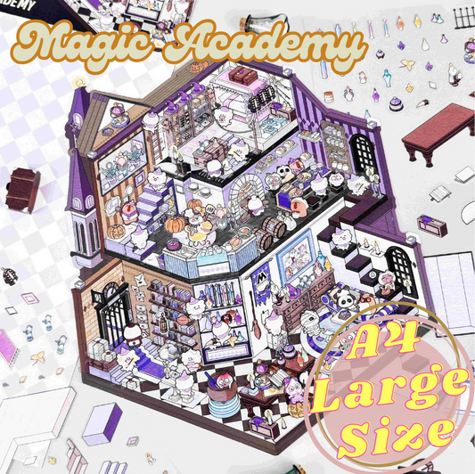 Magic Academy Castle Extra Large 3D DIY Stickers Scene Miniature Stress Relief